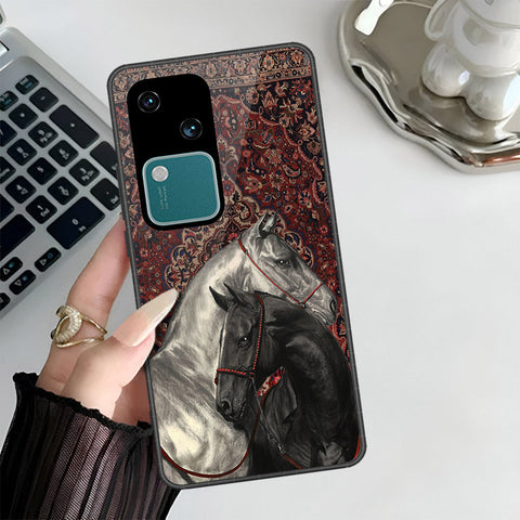 Vivo V30 Cover - Onation Persian Rugs Series 3 - HQ Ultra Shine Premium Infinity Glass Soft Silicon Borders Case (Fast Delivery)(AF)