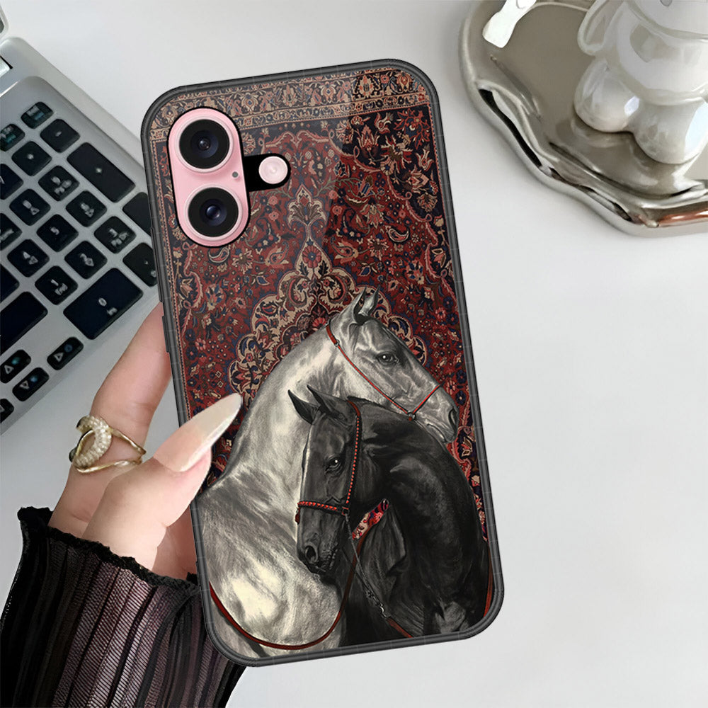 iPhone 16 - Onation Persian Rugs Series 3 - HQ Ultra Shine Premium Infinity Glass Soft Silicon Borders Case (Fast Delivery)(AH)