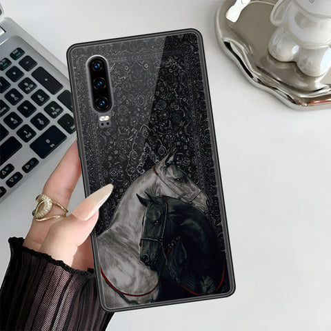 Huawei P30 Cover - Onaton Persian Rugs Series 3 - HQ Ultra Shine Premium Infinity Glass Soft Silicon Borders Case