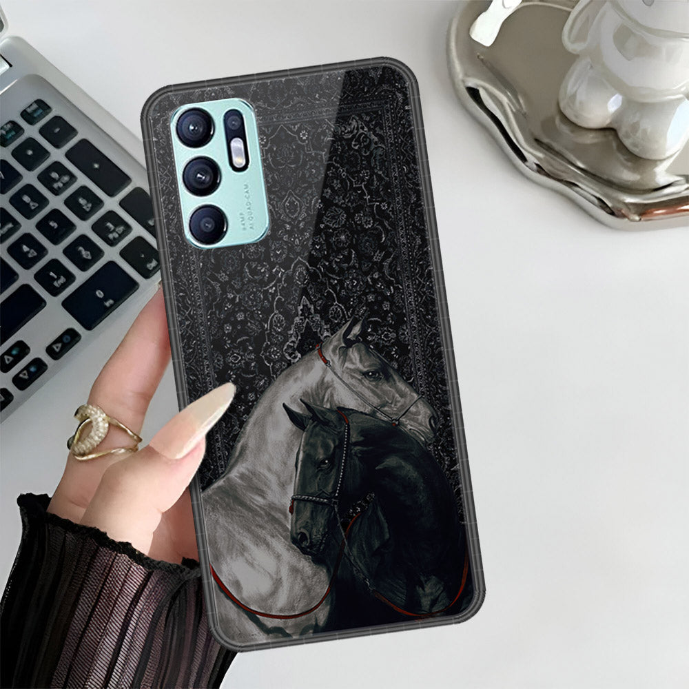 Oppo Reno 6 Cover - Onation Persian Rugs Series 3 - HQ Ultra Shine Premium Infinity Glass Soft Silicon Borders Case (Fast Delievery)