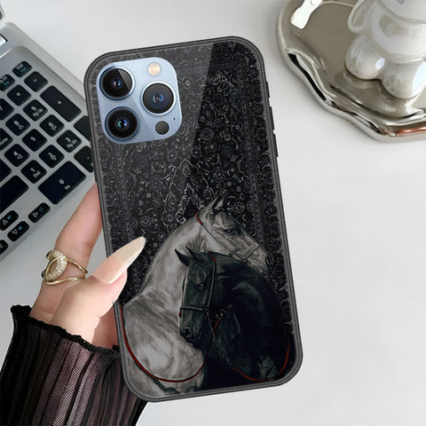 iPhone 14 Pro Cover - Onation Persian Rugs Series 3 - HQ Ultra Shine Premium Infinity Glass Soft Silicon Borders Case