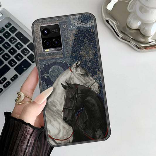 Vivo Y33s Cover - ONation Persian Rugs Series 3 - HQ Ultra Shine Premium Infinity Glass Soft Silicon Borders Case (Fast Delivery)