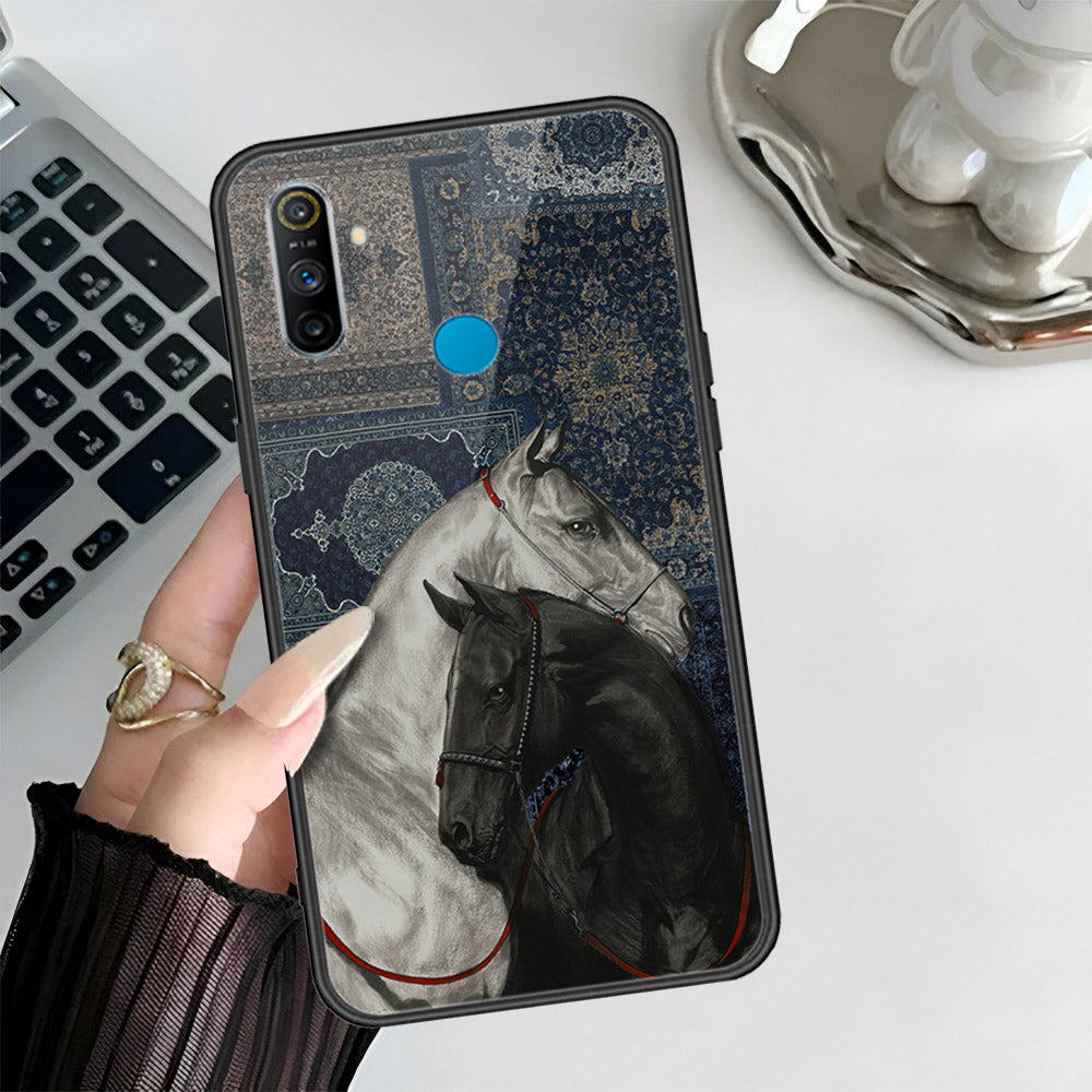 Realme 5i Cover - Onaton Persian Rugs Series 3 - HQ Ultra Shine Premium Infinity Glass Soft Silicon Borders Case (Fast Delivery)(AF)