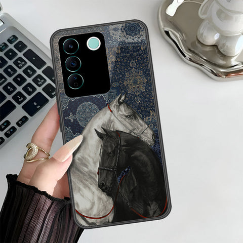 Vivo V27e Cover - Onation Persian Rugs Series 3 - HQ Ultra Shine Premium Infinity Glass Soft Silicon Borders Case