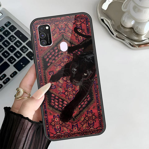 Samsung Galaxy M21 Cover - Onaton Persian Rugs Series 3 - HQ Ultra Shine Premium Infinity Glass Soft Silicon Borders Case