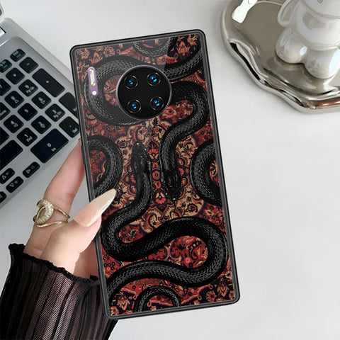 Huawei Mate 30 Pro Cover - Onaton Persian Rugs Series 3 - HQ Ultra Shine Premium Infinity Glass Soft Silicon Borders Case