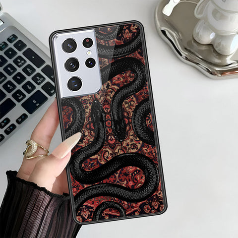 Samsung Galaxy S21 Ultra 5G Cover - Onaton Persian Rugs Series 3 - HQ Ultra Shine Premium Infinity Glass Soft Silicon Borders Case