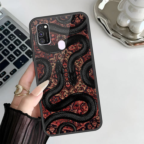 Samsung Galaxy M21 Cover - Onaton Persian Rugs Series 3 - HQ Ultra Shine Premium Infinity Glass Soft Silicon Borders Case