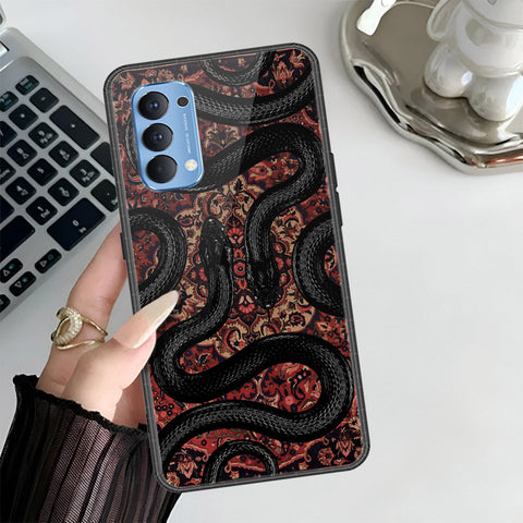 Oppo Reno 4 Cover - Onation Persian Rugs Series 3 - HQ Ultra Shine Premium Infinity Glass Soft Silicon Borders Case