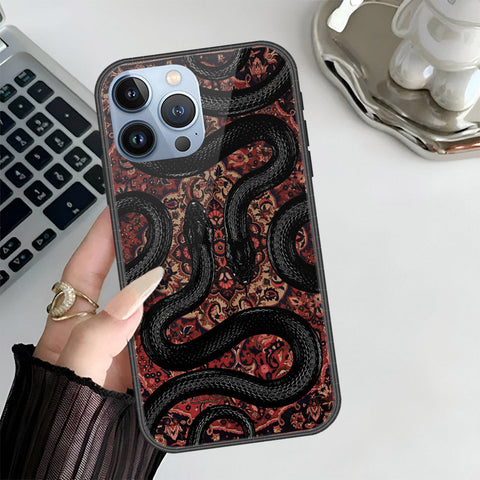 iPhone 14 Pro Cover - Onation Persian Rugs Series 3 - HQ Ultra Shine Premium Infinity Glass Soft Silicon Borders Case