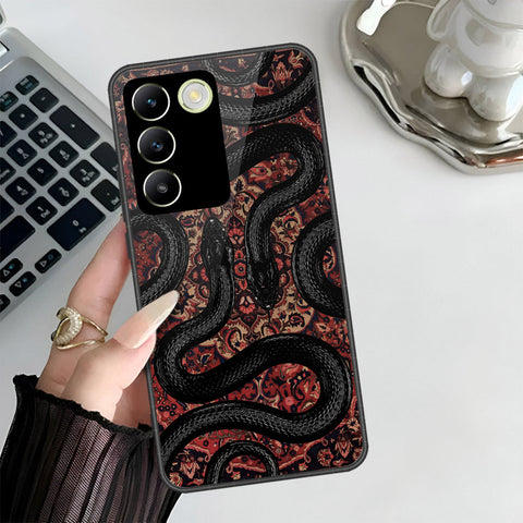 Vivo Y200e Cover - ONation Persian Rugs Series 3 - HQ Ultra Shine Premium Infinity Glass Soft Silicon Borders Case