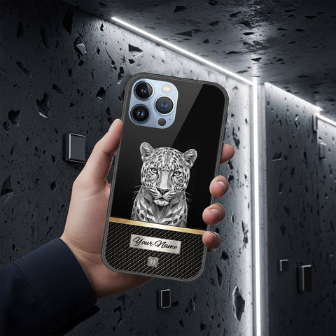 iPhone 14 Pro Cover - Alpha Signature Series - HQ Ultra Shine Premium Infinity Glass Soft Silicon Borders Case