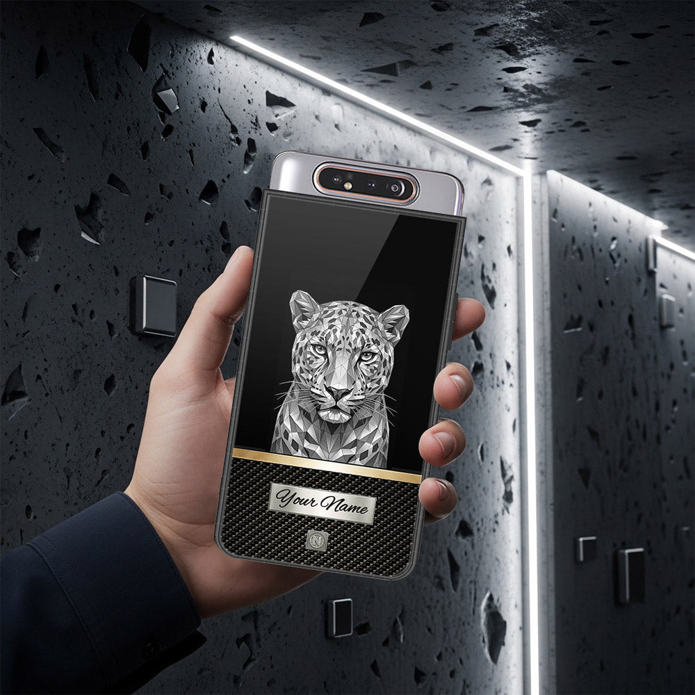 Samsung Galaxy A80 Cover - Alpha Signature Series - HQ Ultra Shine Premium Infinity Glass Soft Silicon Borders Case