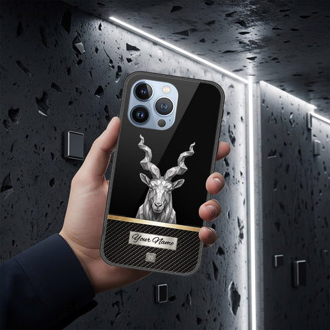 iPhone 13 Pro Cover - Alpha Signature Series - HQ Ultra Shine Premium Infinity Glass Soft Silicon Borders Case