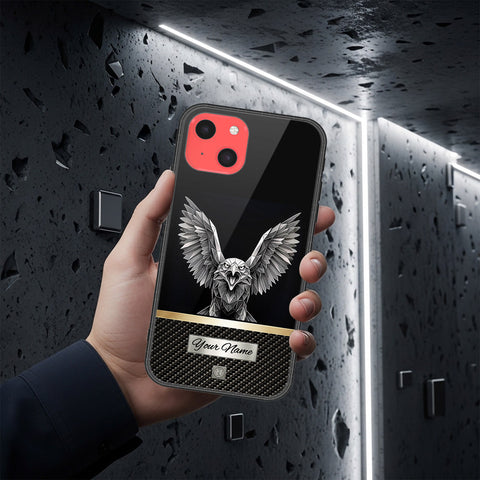 iPhone 13 Mini Cover - Alpha Signature Series - HQ Ultra Shine Premium Infinity Glass Soft Silicon Borders Case