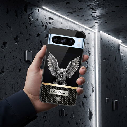 Google Pixel 8 Pro Cover - Alpha Signature Series - HQ Ultra Shine Premium Infinity Glass Soft Silicon Borders Case