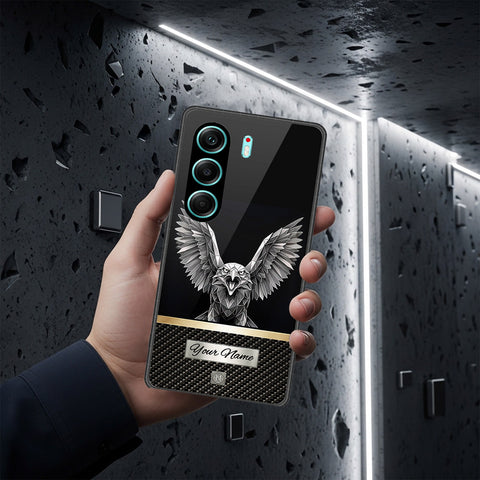 Tecno Camon 40 Pro Cover - Alpha Signature Series - HQ Ultra Shine Premium Infinity Glass Soft Silicon Borders Case
