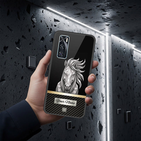 Vivo V20 SE Cover - Alpha Signature Series - HQ Ultra Shine Premium Infinity Glass Soft Silicon Borders Case
