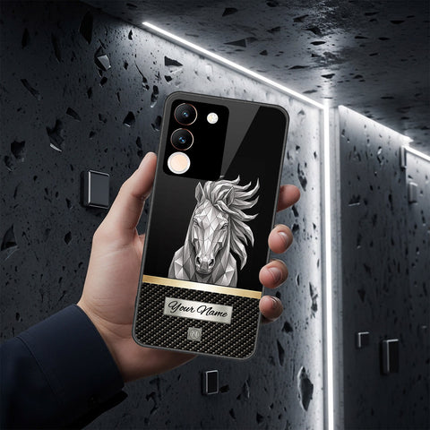 Vivo V29e Cover - Alpha Signature Series - HQ Ultra Shine Premium Infinity Glass Soft Silicon Borders Case