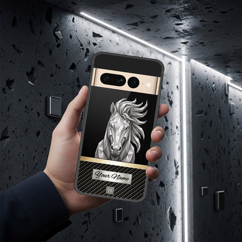 Google Pixel 7 Pro Cover - Alpha Signature Series - HQ Ultra Shine Premium Infinity Glass Soft Silicon Borders Case