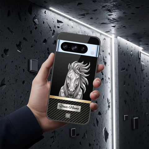Google Pixel 8 Pro Cover - Alpha Signature Series - HQ Ultra Shine Premium Infinity Glass Soft Silicon Borders Case