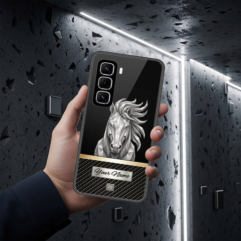 Infinix Hot 50 Pro Plus Cover - Alpha Signature Series - HQ Ultra Shine Premium Infinity Glass Soft Silicon Borders Case
