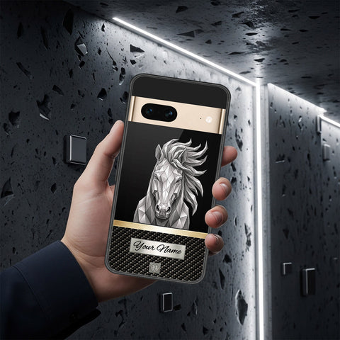 Google Pixel 7 Cover - Alpha Signature Series - HQ Ultra Shine Premium Infinity Glass Soft Silicon Borders Case