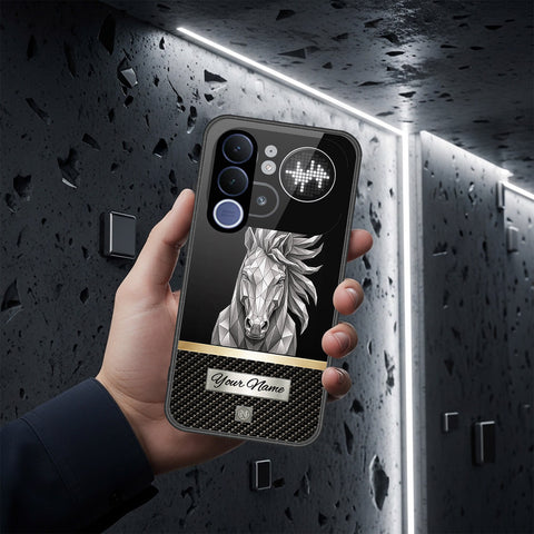 Vivo V70 FE Cover - Alpha Signature Series - HQ Ultra Shine Premium Infinity Glass Soft Silicon Borders Case