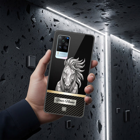 Vivo X60 Cover - Alpha Signature Series - HQ Ultra Shine Premium Infinity Glass Soft Silicon Borders Case