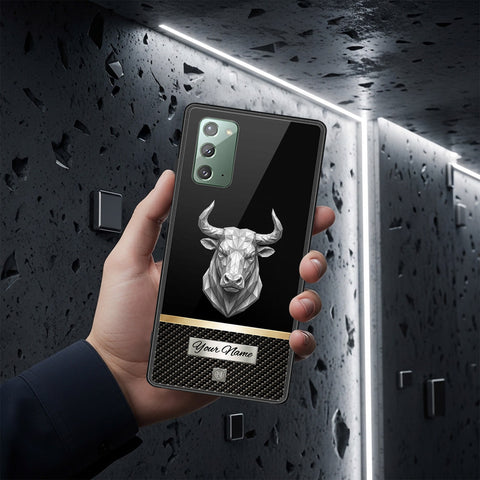 Samsung Galaxy Note 20 Cover - Alpha Signature Series - HQ Ultra Shine Premium Infinity Glass Soft Silicon Borders Case