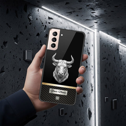 Samsung Galaxy S21 5G Cover - Alpha Signature Series - HQ Ultra Shine Premium Infinity Glass Soft Silicon Borders Case
