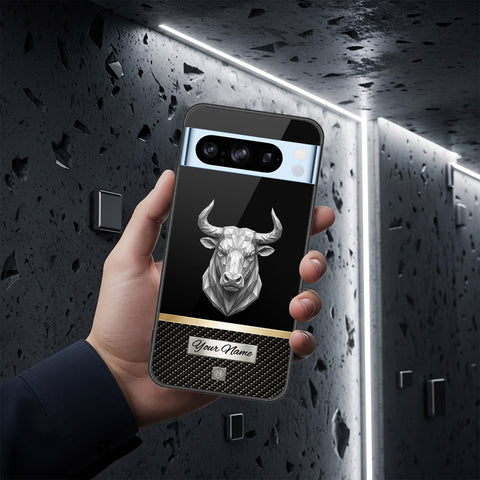 Google Pixel 8 Pro Cover - Alpha Signature Series - HQ Ultra Shine Premium Infinity Glass Soft Silicon Borders Case