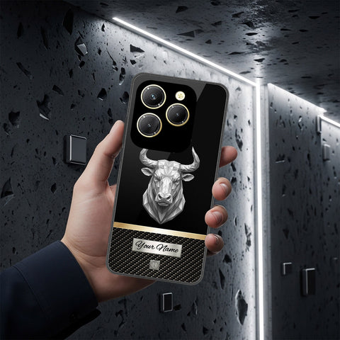 Infinix Hot 40 Cover - Alpha Signature Series - HQ Ultra Shine Premium Infinity Glass Soft Silicon Borders Case