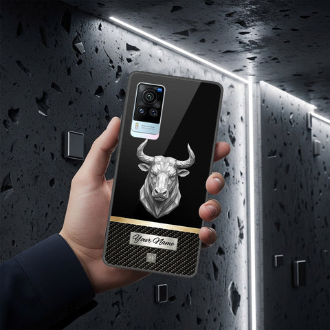 Vivo X60 Cover - Alpha Signature Series - HQ Ultra Shine Premium Infinity Glass Soft Silicon Borders Case