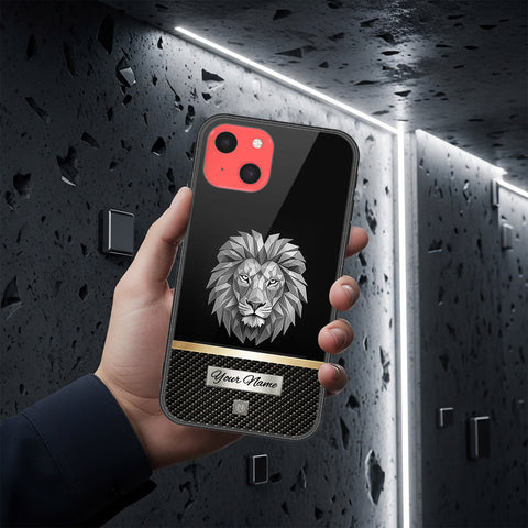 iPhone 13 Mini Cover - Alpha Signature Series - HQ Ultra Shine Premium Infinity Glass Soft Silicon Borders Case