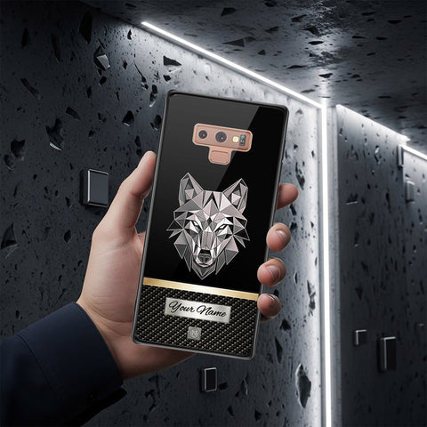 Samsung Galaxy Note 9 Cover - Alpha Signature Series - HQ Ultra Shine Premium Infinity Glass Soft Silicon Borders Case