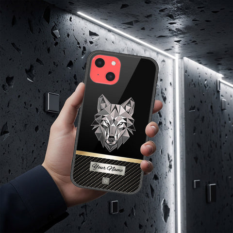 iPhone 13 Mini Cover - Alpha Signature Series - HQ Ultra Shine Premium Infinity Glass Soft Silicon Borders Case