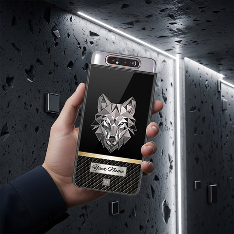 Samsung Galaxy A80 Cover - Alpha Signature Series - HQ Ultra Shine Premium Infinity Glass Soft Silicon Borders Case