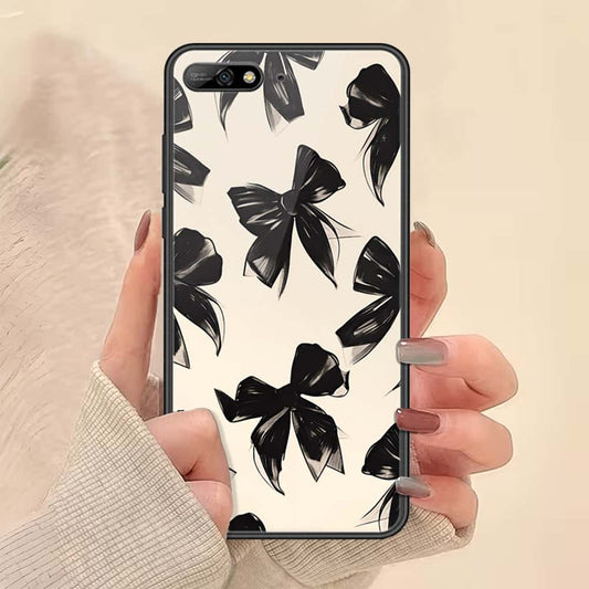 Huawei Y6 Prime 2018 Cover - ONation Bow Series - HQ Ultra Shine Premium Infinity Glass Soft Silicon Borders Case