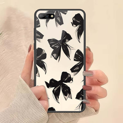 Huawei Y6 Prime 2018 Cover - ONation Bow Series - HQ Ultra Shine Premium Infinity Glass Soft Silicon Borders Case