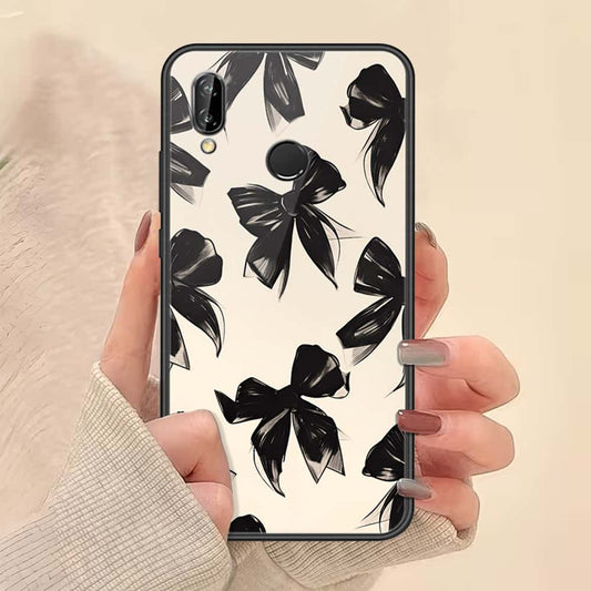 Huawei P20 Lite Cover - ONation Bow Series - HQ Ultra Shine Premium Infinity Glass Soft Silicon Borders Case