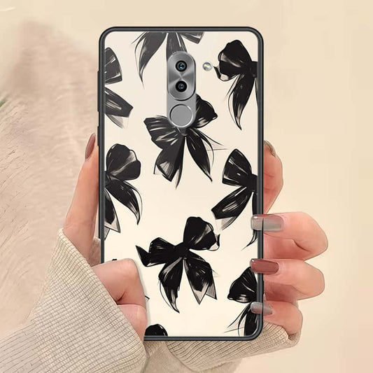 Huawei Honor 6X Cover - ONation Bow Series - HQ Ultra Shine Premium Infinity Glass Soft Silicon Borders Case