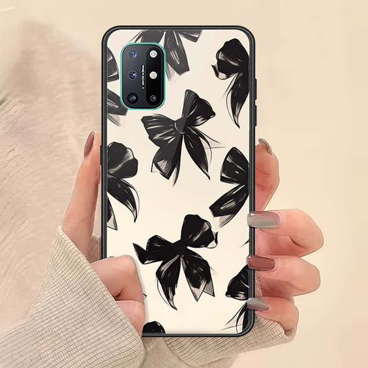 OnePlus 8T Cover - ONation Bow Series - HQ Ultra Shine Premium Infinity Glass Soft Silicon Borders Case