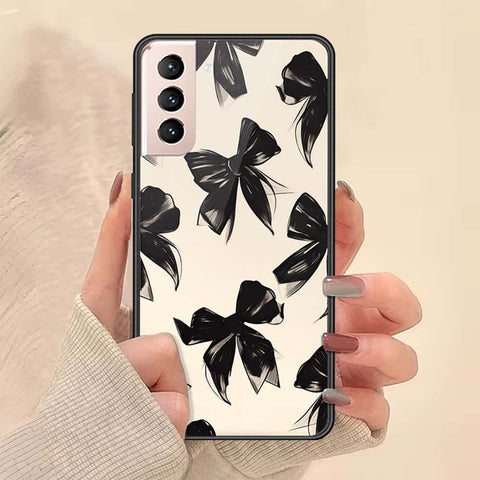 Samsung Galaxy S21 Plus 5G Cover - ONation Bow Series - HQ Ultra Shine Premium Infinity Glass Soft Silicon Borders Case