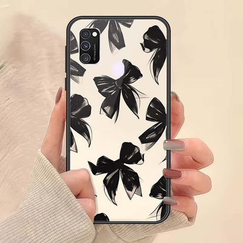 Samsung Galaxy M30s Cover - ONation Bow Series - HQ Ultra Shine Premium Infinity Glass Soft Silicon Borders Case