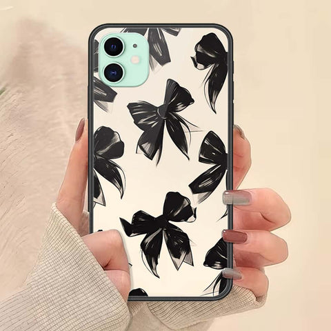 iPhone 11 - ONation Bow Series - HQ Ultra Shine Premium Infinity Glass Soft Silicon Borders Case