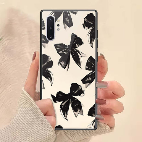 Samsung Galaxy Note 10 Plus Cover - ONation Bow Series - HQ Ultra Shine Premium Infinity Glass Soft Silicon Borders Case