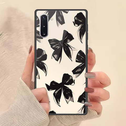 Samsung Galaxy Note 10 Cover - ONation Bow Series - HQ Ultra Shine Premium Infinity Glass Soft Silicon Borders Case
