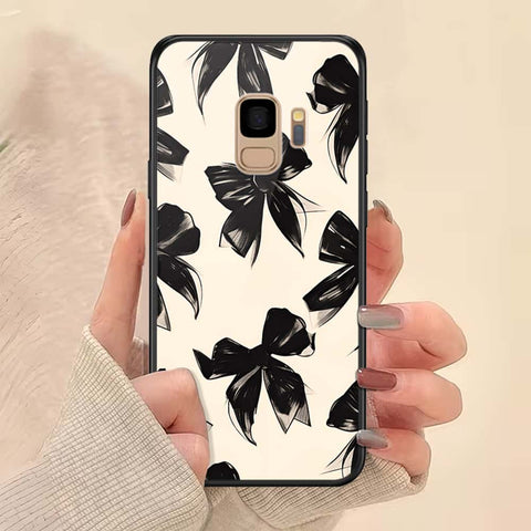 Samsung Galaxy S9 Cover - ONation Bow Series - HQ Ultra Shine Premium Infinity Glass Soft Silicon Borders Case