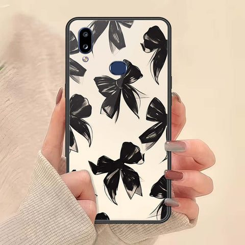 Samsung Galaxy A10s Cover - ONation Bow Series - HQ Ultra Shine Premium Infinity Glass Soft Silicon Borders Case